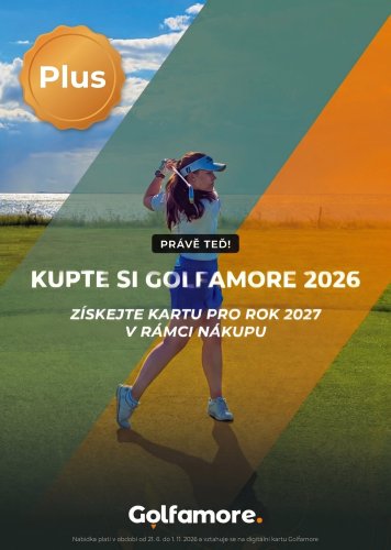 Golfamore card 2026 PLUS - AKCE - rok 2027 zdarma
